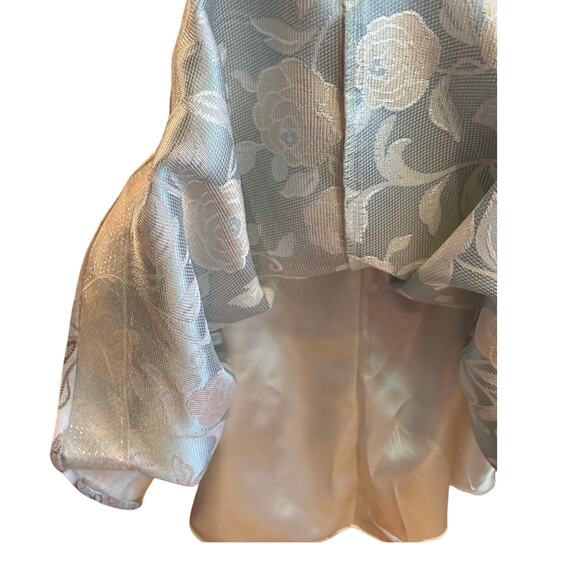 B. Darlin Fit & Flare, Brocade White, Blue, Green/Gold Dress, Size 3/4, EUC - Picture 4 of 5